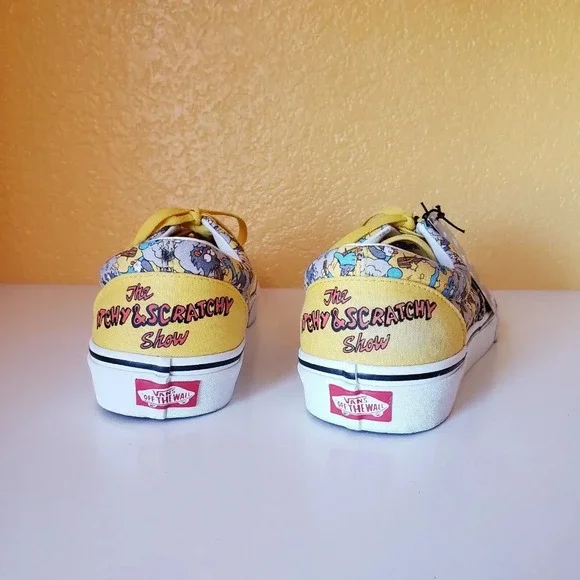 VANS Era X The Simpsons Itchy & Scratchy 2020 Yellow Sneakers Shoes Men's US 11